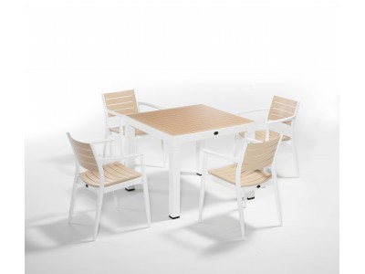 Градински комплект REGNUM set 4 (бяло/слонова кост)